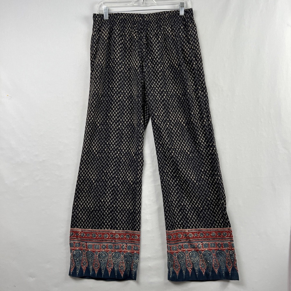 LRL Ralph Lauren Palazzo Pants Size 2 Boho Wide Leg Tribal Casual Lightweight